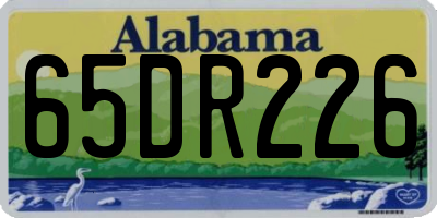 AL license plate 65DR226