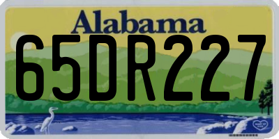 AL license plate 65DR227