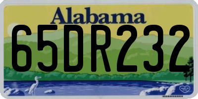 AL license plate 65DR232