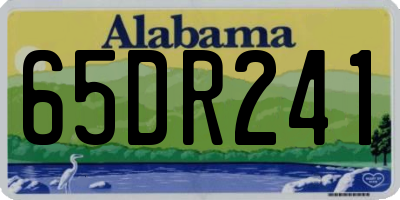 AL license plate 65DR241