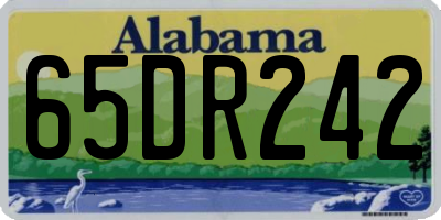 AL license plate 65DR242