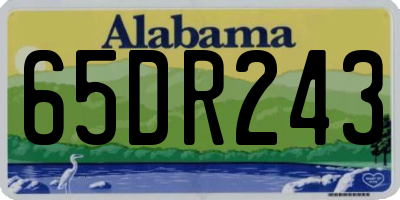 AL license plate 65DR243