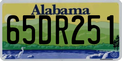 AL license plate 65DR251