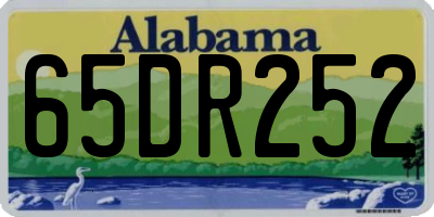 AL license plate 65DR252
