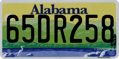AL license plate 65DR258