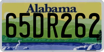 AL license plate 65DR262