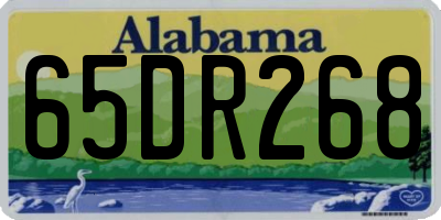 AL license plate 65DR268