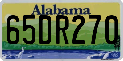 AL license plate 65DR270