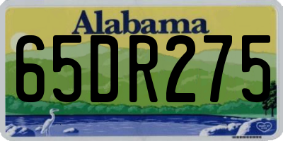 AL license plate 65DR275