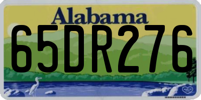 AL license plate 65DR276