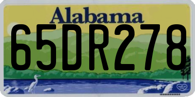 AL license plate 65DR278
