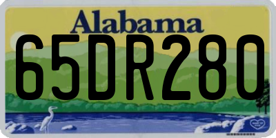 AL license plate 65DR280