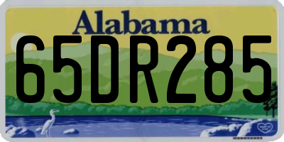 AL license plate 65DR285