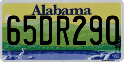 AL license plate 65DR290