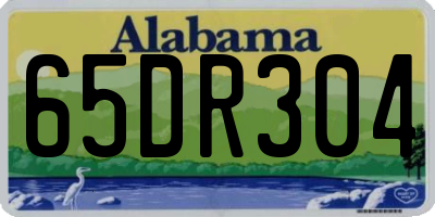 AL license plate 65DR304