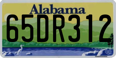 AL license plate 65DR312