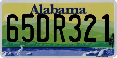 AL license plate 65DR321
