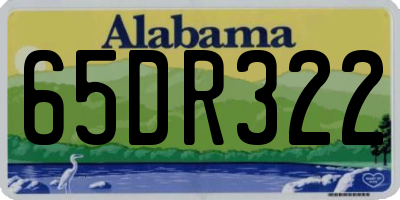 AL license plate 65DR322
