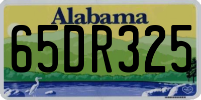 AL license plate 65DR325