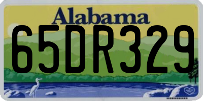 AL license plate 65DR329