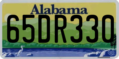 AL license plate 65DR330