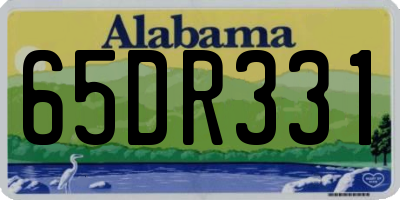 AL license plate 65DR331
