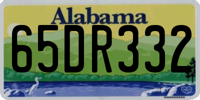 AL license plate 65DR332