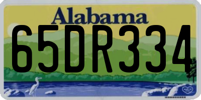 AL license plate 65DR334