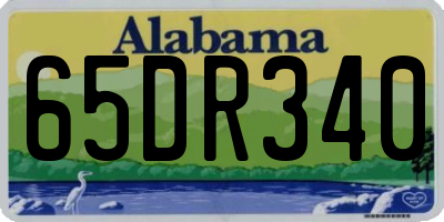 AL license plate 65DR340