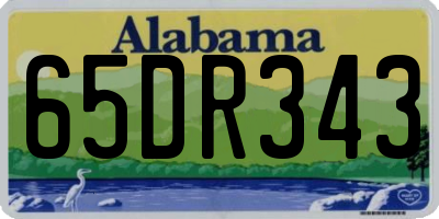 AL license plate 65DR343