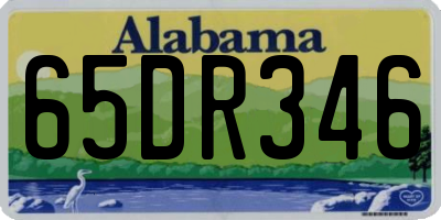 AL license plate 65DR346