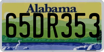 AL license plate 65DR353
