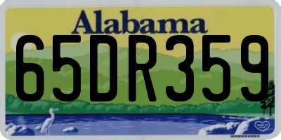 AL license plate 65DR359