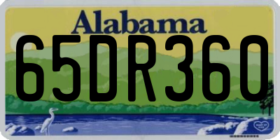 AL license plate 65DR360