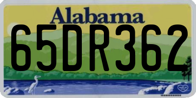 AL license plate 65DR362