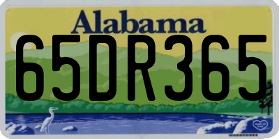 AL license plate 65DR365
