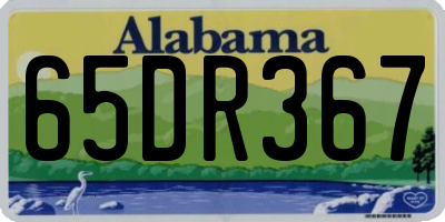 AL license plate 65DR367
