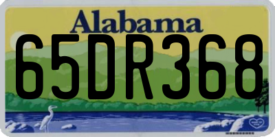 AL license plate 65DR368