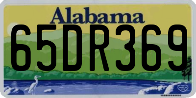 AL license plate 65DR369