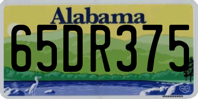AL license plate 65DR375