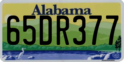 AL license plate 65DR377