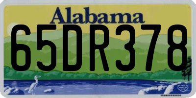 AL license plate 65DR378