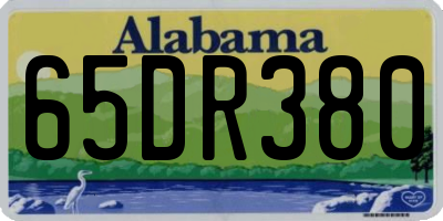 AL license plate 65DR380