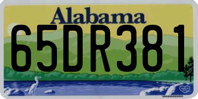 AL license plate 65DR381