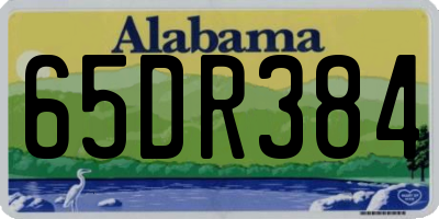 AL license plate 65DR384