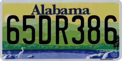 AL license plate 65DR386
