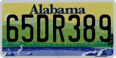AL license plate 65DR389