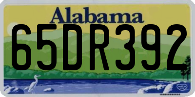 AL license plate 65DR392