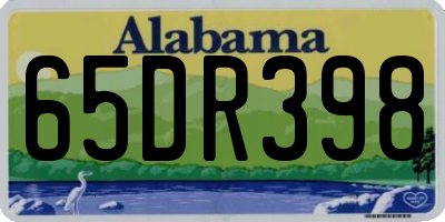 AL license plate 65DR398