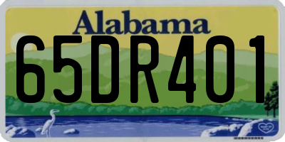 AL license plate 65DR401